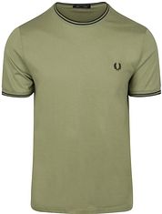 Fred Perry M1588 Twin Tipped T Shirt Green