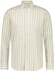 State Of Art Shirt Linen Stripes Green