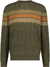 State Of Art Sweater Stripes Green Melange