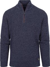 Casa Moda Half Zip Trui Blauw
