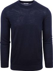 KnowledgeCotton Apparel Pullover Wool Navy 