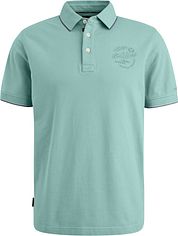 PME Legend Polo Shirt Piqué Logo Light Blue