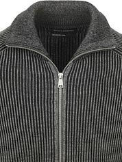 Marc O'Polo Cardigan Rib Wool Mix Grey