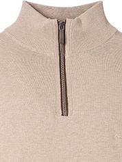 Casa Moda Halfzip Pullover Solid Beige
