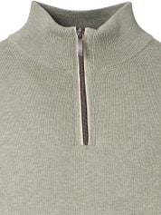 Casa Moda Halfzip Pullover Solid Light Green