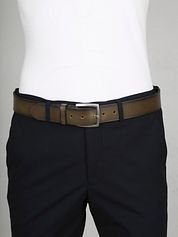 Suitable Leather Belt Green Washed