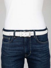 Suitable Belt Structure Leather White