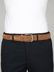 Suitable Belt Suede Leather Cognac