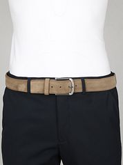 Suitable Belt Suede Leather Light Brown