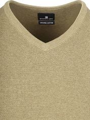 State Of Art Pullover Structure V-Neck Green