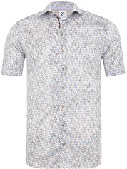 R2 Shirt Short Sleeves Print Blue