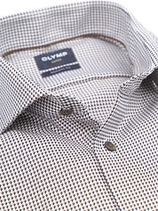 Olymp Luxor Shirt Print Structura Brown