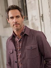 R2 Overshirt Melange Burgundy