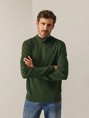 State Of Art Half Zip Pullover Structure Dark Green