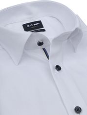 Olymp Luxor Shirt Contrast Button White