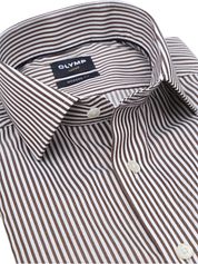 Olymp Luxor Shirt Stripes Brown