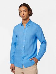 Scotch and Soda Linnen Overhemd Blue