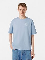 Scotch And Soda Slub Embroidery T-shirt Blue
