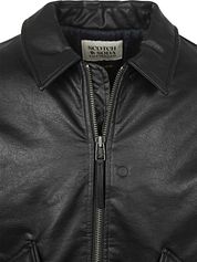 Scotch and Soda Faux Leather Bomberjack Black