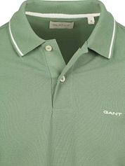 Gant Tipping Piqué Polo Shirt Green