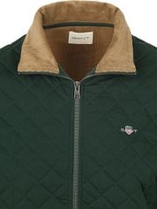 Gant Quilted Cardigan Dark Green