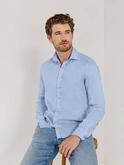 State Of Art Shirt Linen Light Blue