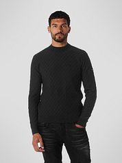 No Excess Pullover Jacquard Knitted Black