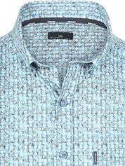 State Of Art Shirt Poplin Dandelion Blue