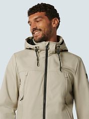 No Excess Jacket Half Long with Hood Beige
