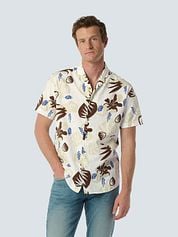 No Excess Short Sleeve Shirt Seersucker Beige