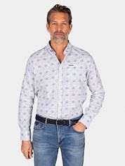 NZA Shirt Karson Linen Blend Blue