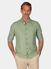 NZA Shirt Clayton Linnen Blend Classic Army