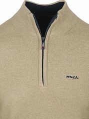 NZA Half Zip Sweater Christopher Melange Warm Beige