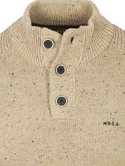 NZA Pullover Mocker Conor Melange Warm Beige