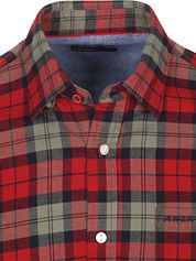 NZA Shirt Marcel Flannel Check Cherry Red