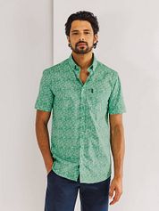 State Of Art Short Sleeve Shirt Leafs Green
