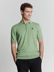No Excess Knitted Polo Shirt Green