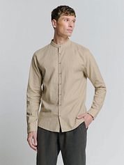 No Excess Shirt Linen Blend Beige