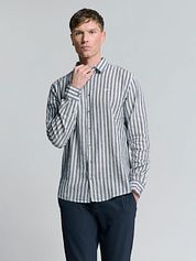No Excess Shirt Stripes Blue