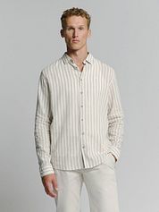 No Excess Shirt Stripes Beige