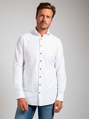 Suitable Herringbone Shirt White