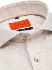 Suitable Melange Shirt Sand
