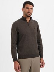 No Excess Half Zip Pullover Taupe Melange