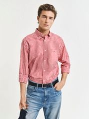 Gant Poplin Banker Shirt Stripe Red