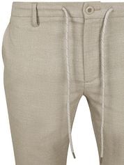 Alberto Trousers Jump Flannel Herringbone Beige