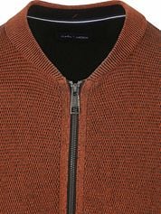 Casa Moda Pullover Zip Structure Brique