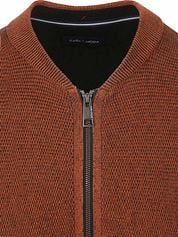 Casa Moda Pullover Zip Structure Brique