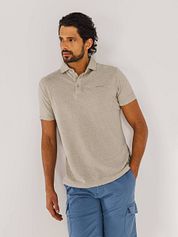  State of Art Poloshirt Piqué Melange Beige