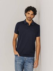 State of Art Poloshirt Mercerized Piqué Navy