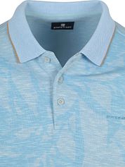  State of Art Poloshirt Faded Leaf Light Blue
